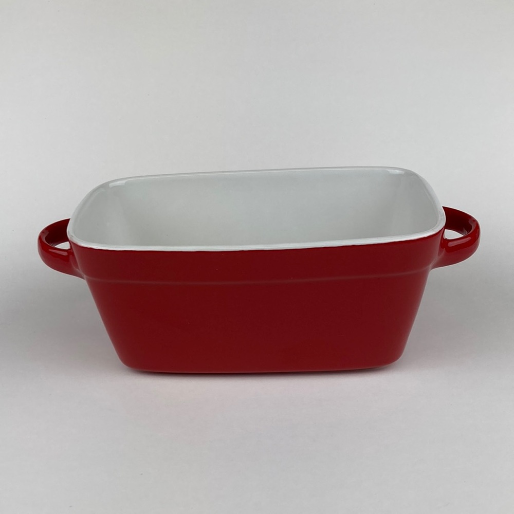 10 Strawberry Street Red Stoneware Bread | Casserole Baking Dish Handles